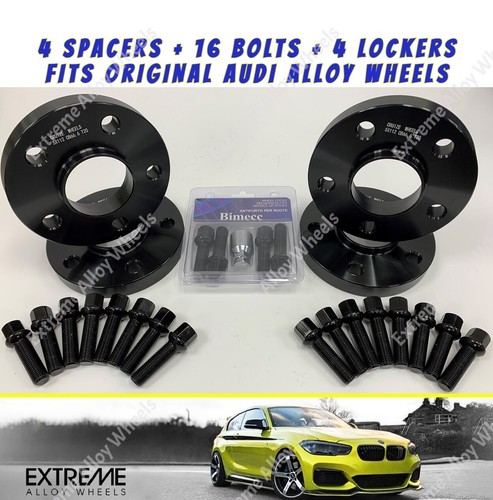 Black alloy wheel spacers 12mm - alloy,